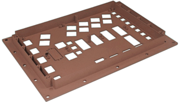 Frontplatte mit Kupferbeschichtung, EMV-Beschichtung